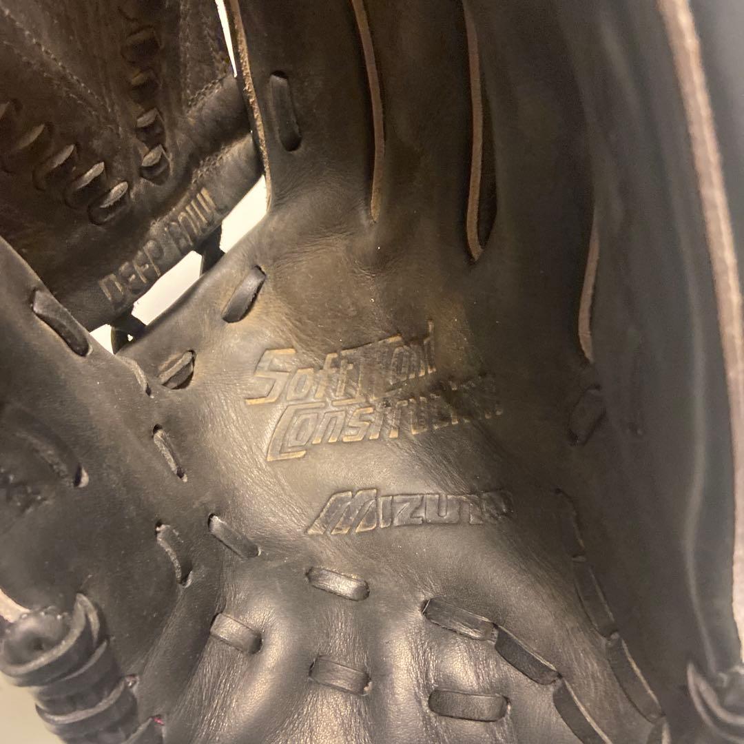 Buw League 硬式グローブ 黒 ストライプデザイン