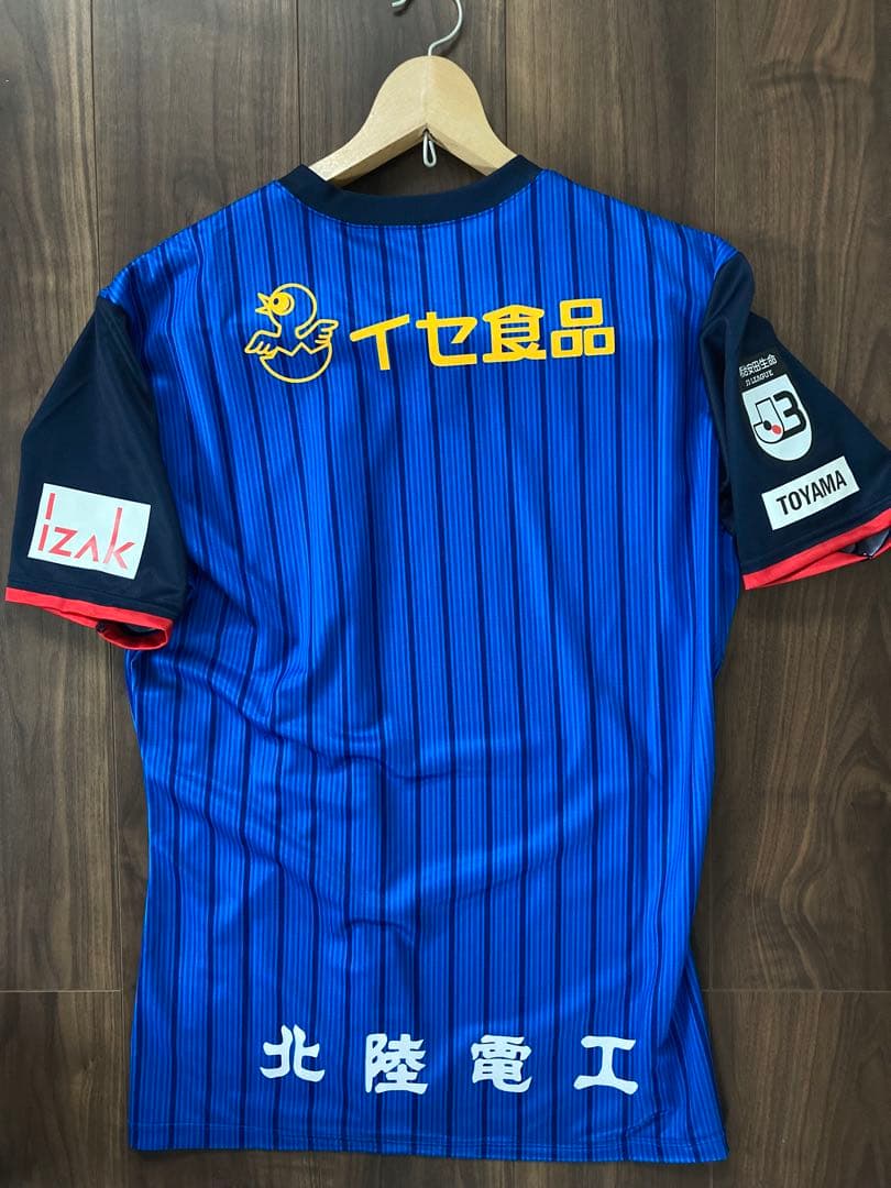 カターレ富山 スポンサー付きシャツ 青　ユニホーム　ノーネーム　新品