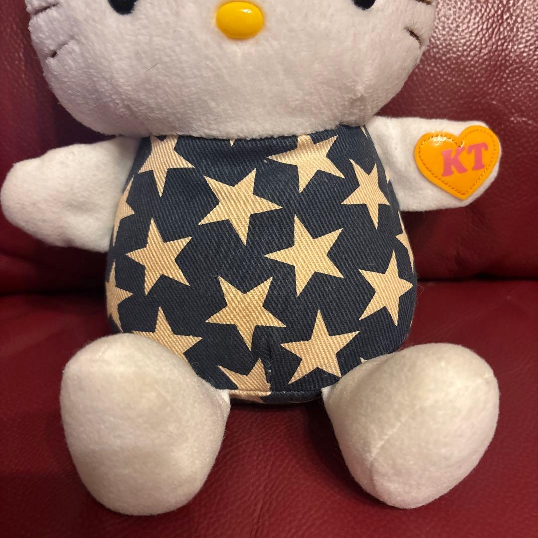 ハローキティ 星柄デニム生地ぬいぐるみ