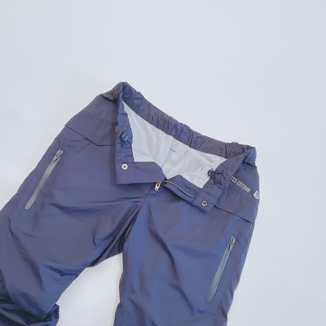 パーリーゲイツ ロングパンツ 0/S 裏起毛 ネイビー　バックロゴ　レディース