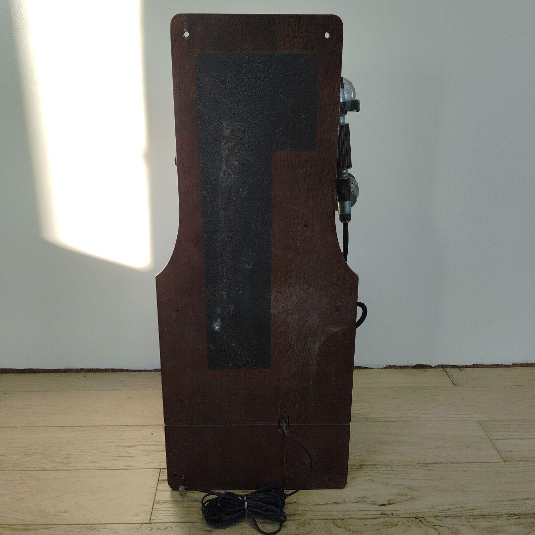 レトロ 木製 ダイヤル式電話機