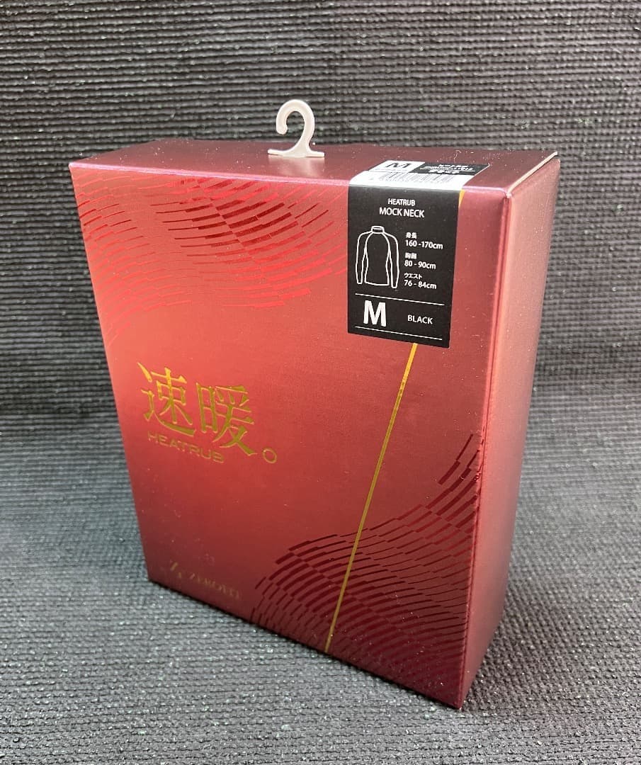 25モデル　ZEROFIT 速暖。HEATRUB モックネック M ブラック