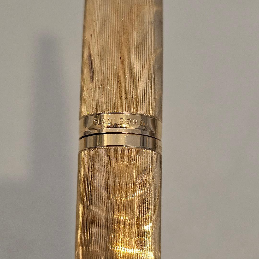 WATERMAN C/F モアレPLAQUE OR Gヴィンテージ万年筆18K