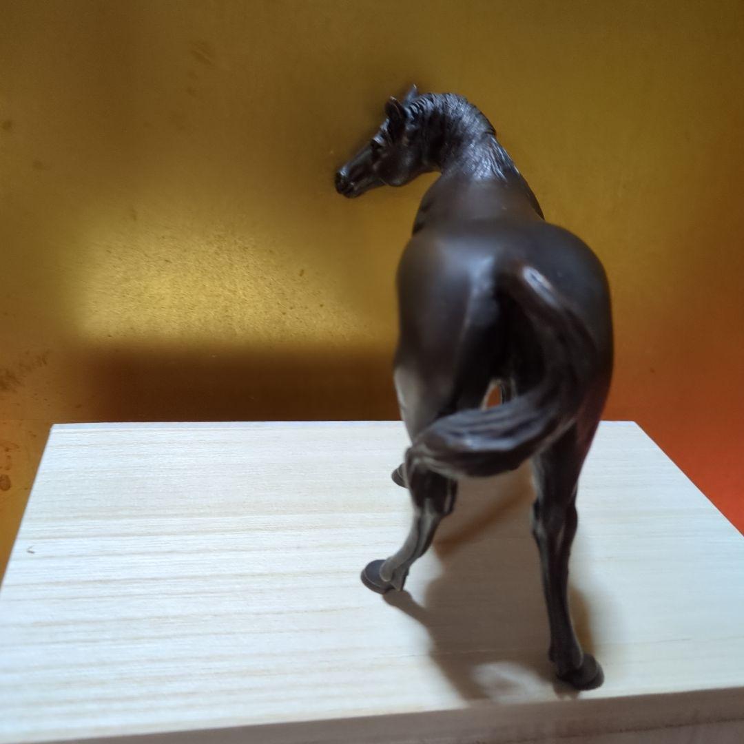 高岡銅器、親子馬のブロンズ彫刻（木箱付き）