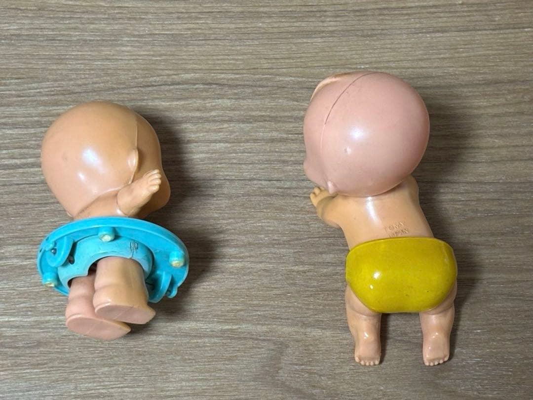 【超レア】昭和レトロ　ネジでよちよち歩く赤ちゃん　人形✖️2体セット