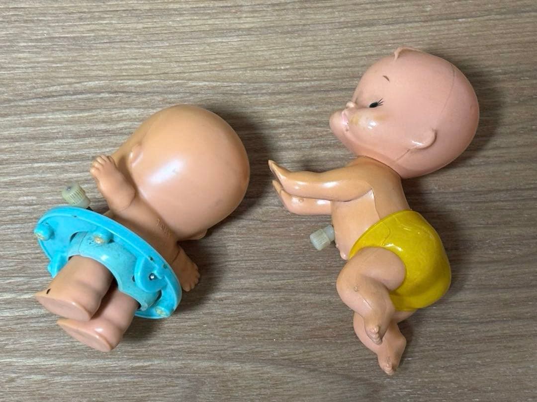 【超レア】昭和レトロ　ネジでよちよち歩く赤ちゃん　人形✖️2体セット
