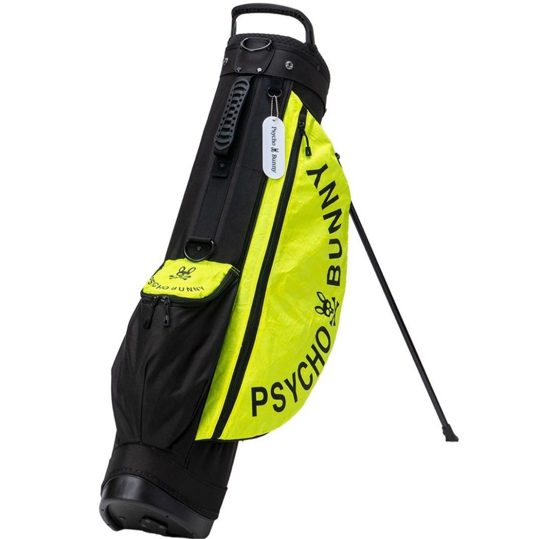 パーリゲイツ by PSYCHO BUNNY キャディバッグ ブラック/イエロー