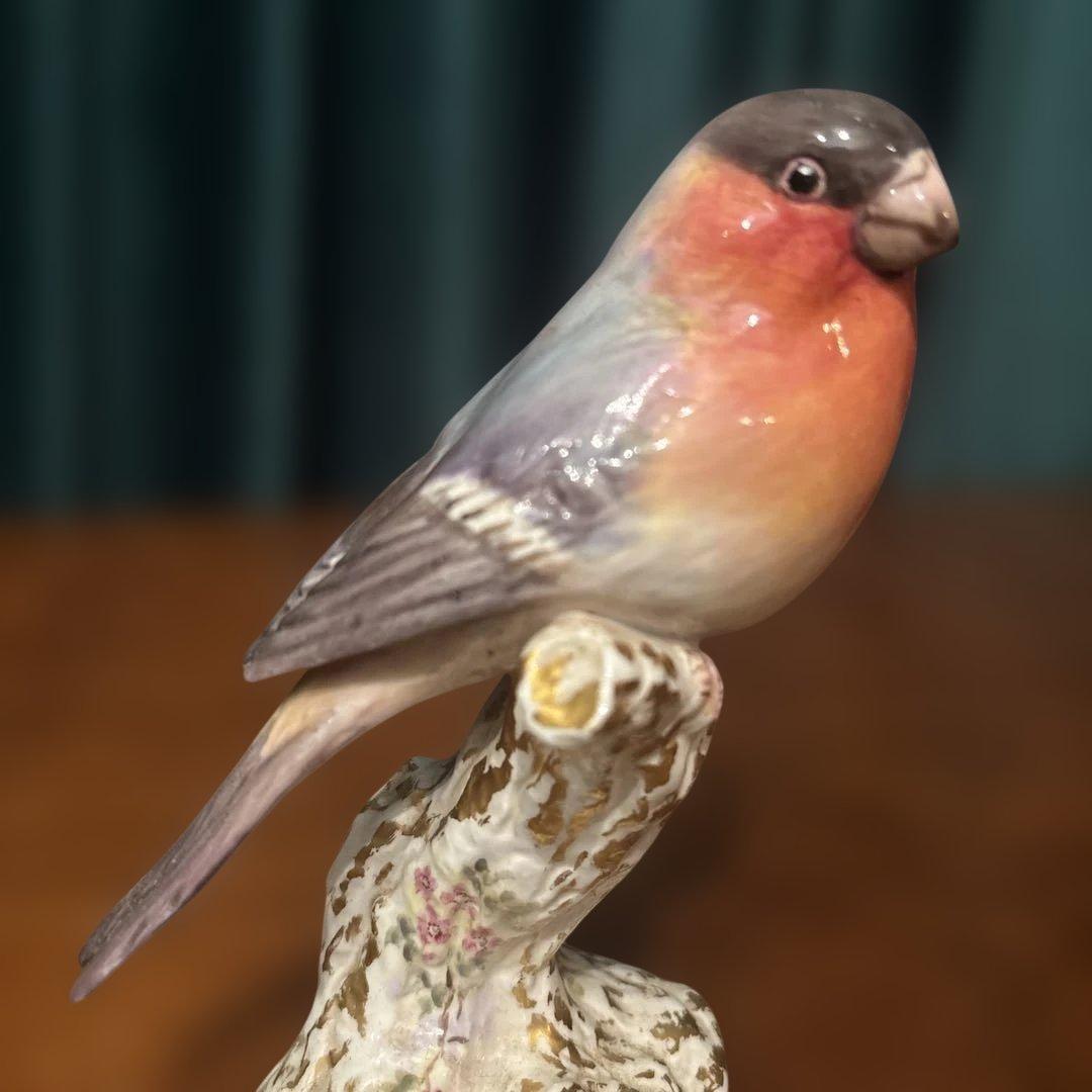 ロイヤルウースター　アカウソ　フィギュリン　小鳥　ビンテージ