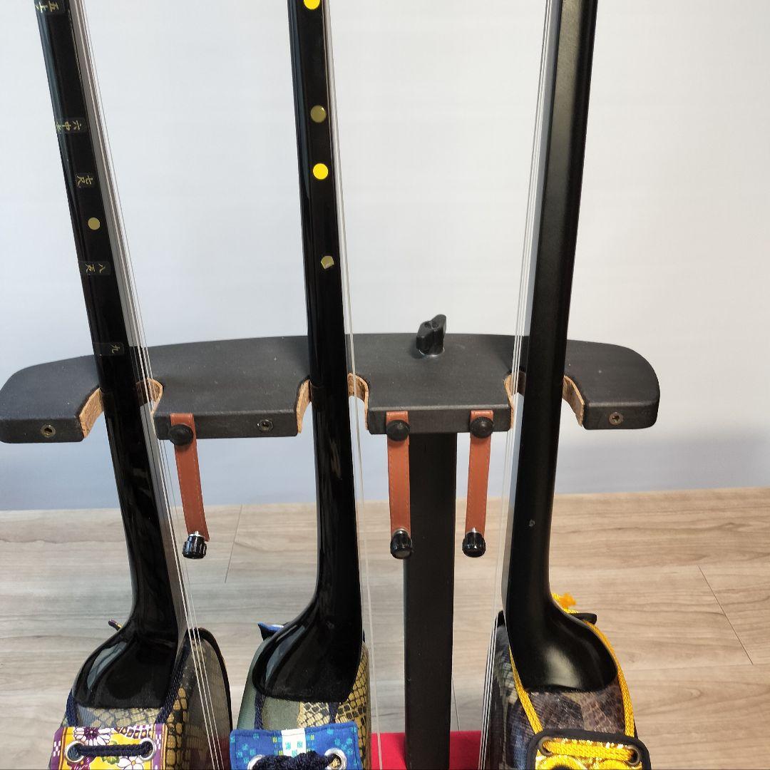 沖縄三線スタンド 3本用（三線/ウクレレ／ギタレレ）