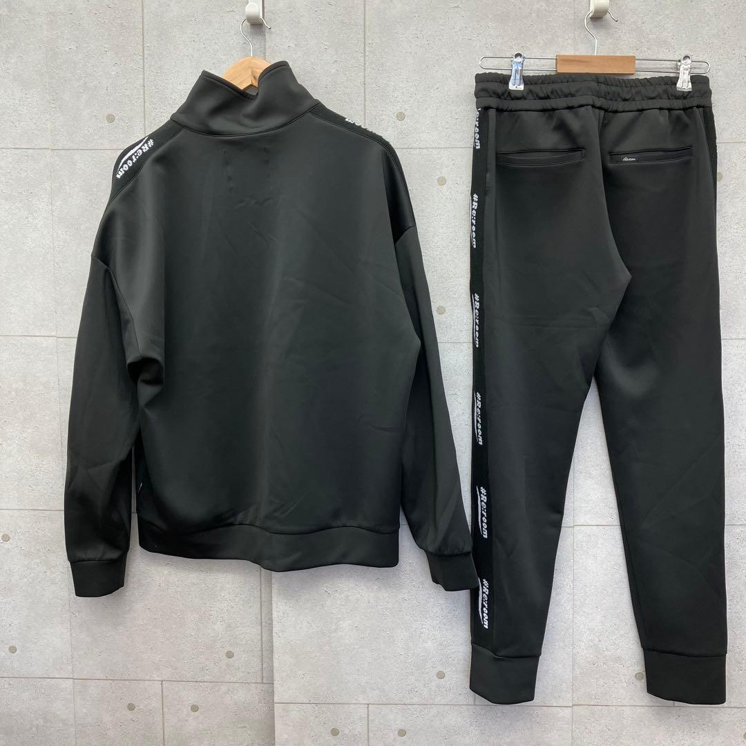 Re:room リルーム ジャージ上下 セットアップ サイドロゴ メンズ 黒