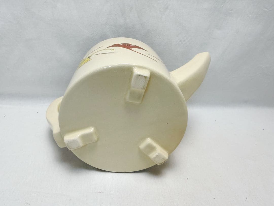 茶道具 陶楽造 仁清写 銀杏色絵 水次 片口水注 共箱