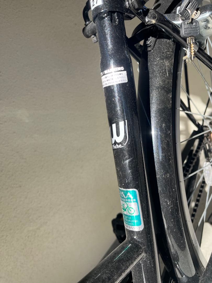 【美品】affiche シティサイクル 27インチ ブラック ママチャリ