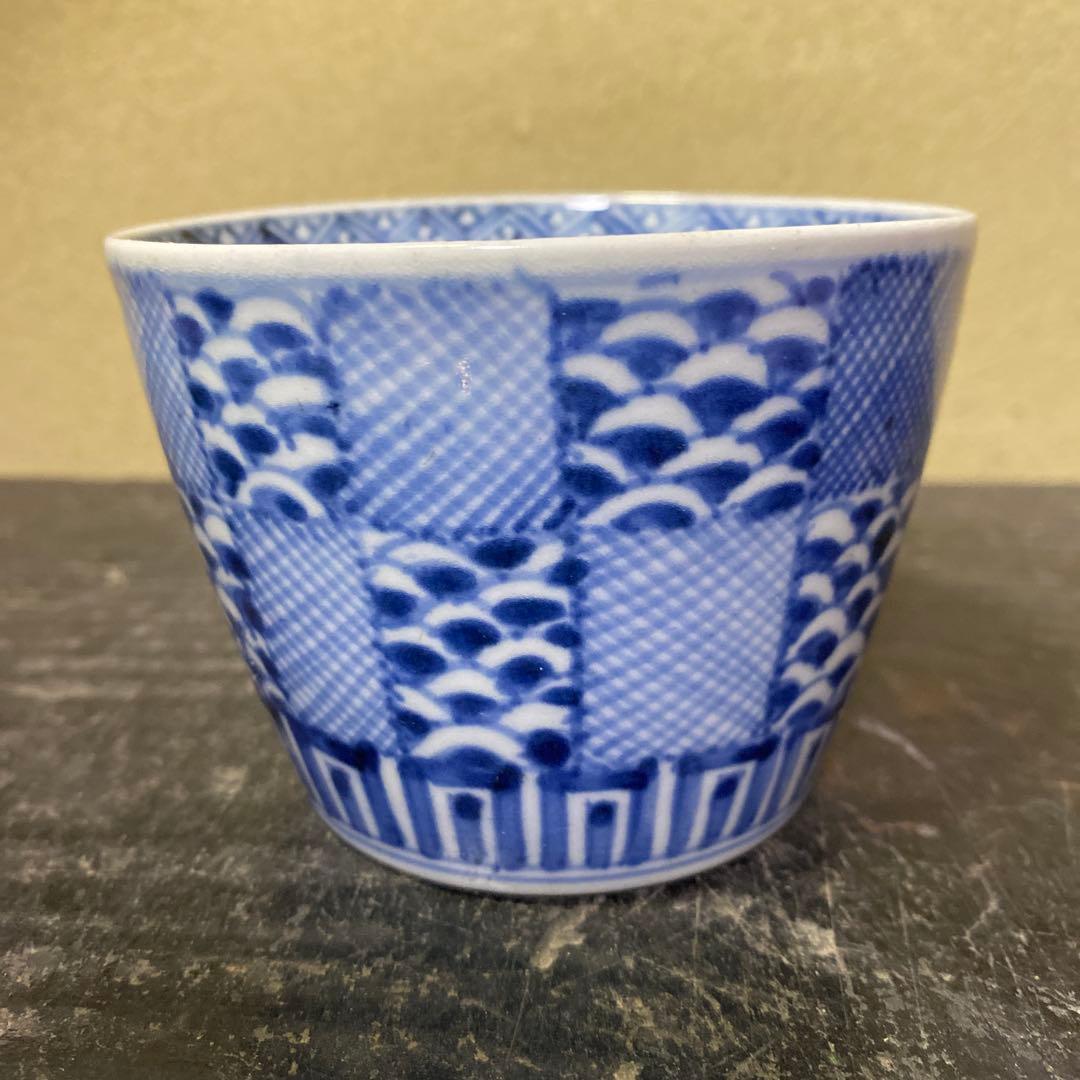 市松文蕎麦猪口