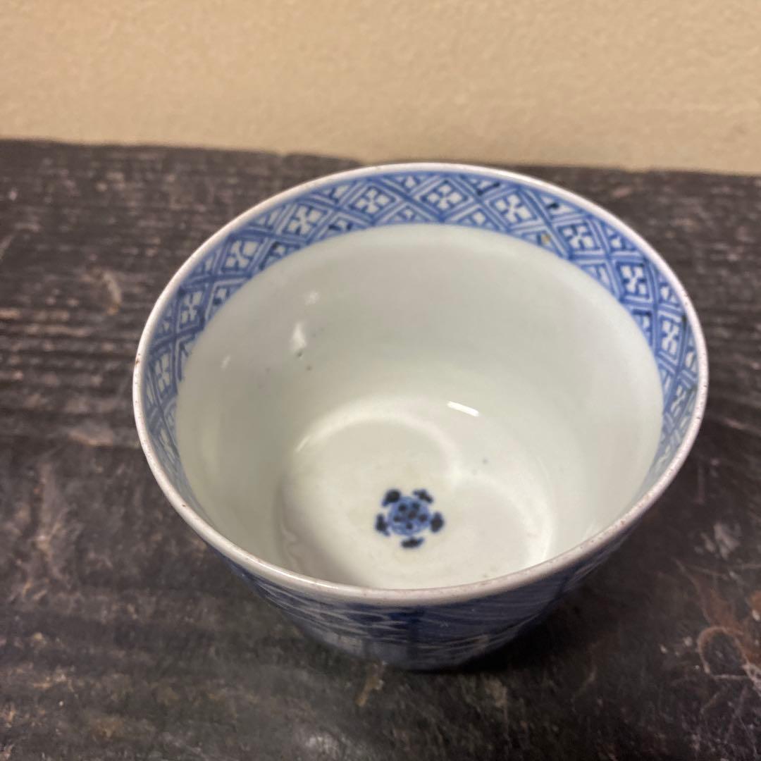 市松文蕎麦猪口