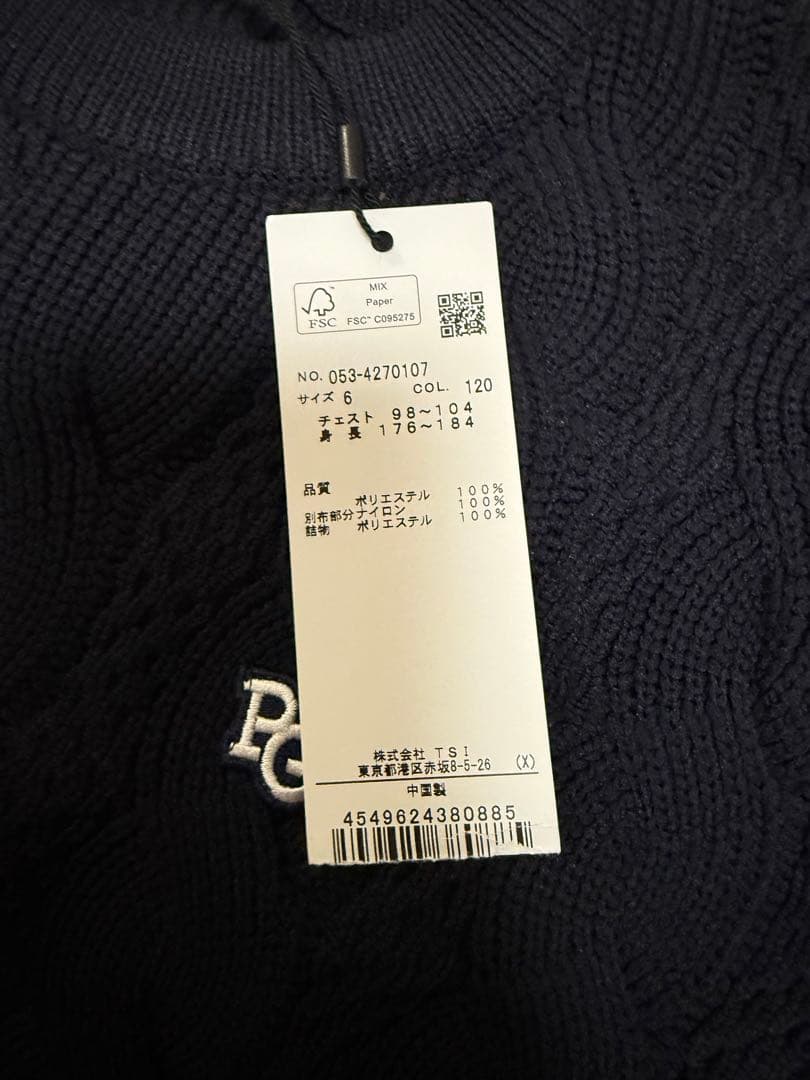 パーリーゲイツ ゴルフウェア 長袖セーター 秋 冬