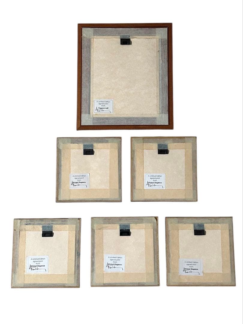 Andrew Cowley ￼版画　猫限定版　シルエット画　猫6点セット