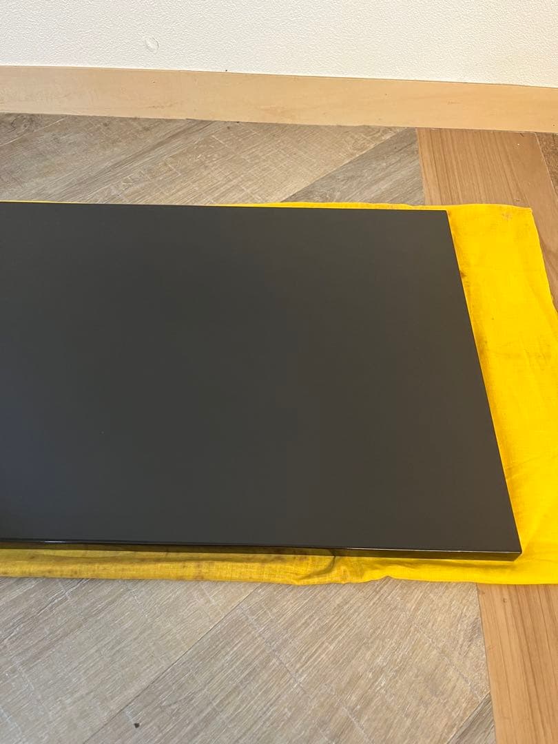 美品 茶道具 輪島塗 黒真塗 長板 炉用 風炉用 壱双 共箱 木製漆器