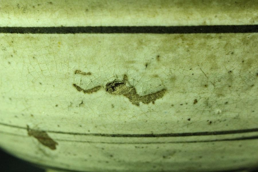 絵瀬戸 行燈皿 碗 時代物 二件(K-YC584)