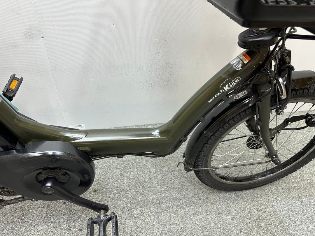 Yamaha パスKISS チャイルドシート付き電動自転車　大型フロントカゴあり