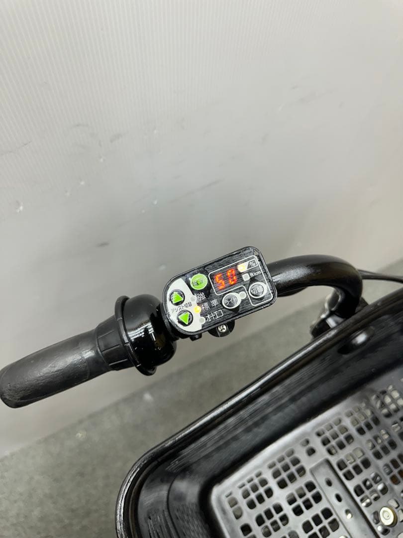 Yamaha パスKISS チャイルドシート付き電動自転車　大型フロントカゴあり