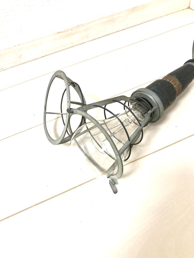 【完動品・昭和レトロ・1980年代 工業用ライト】ビンテージ ハンドランプ