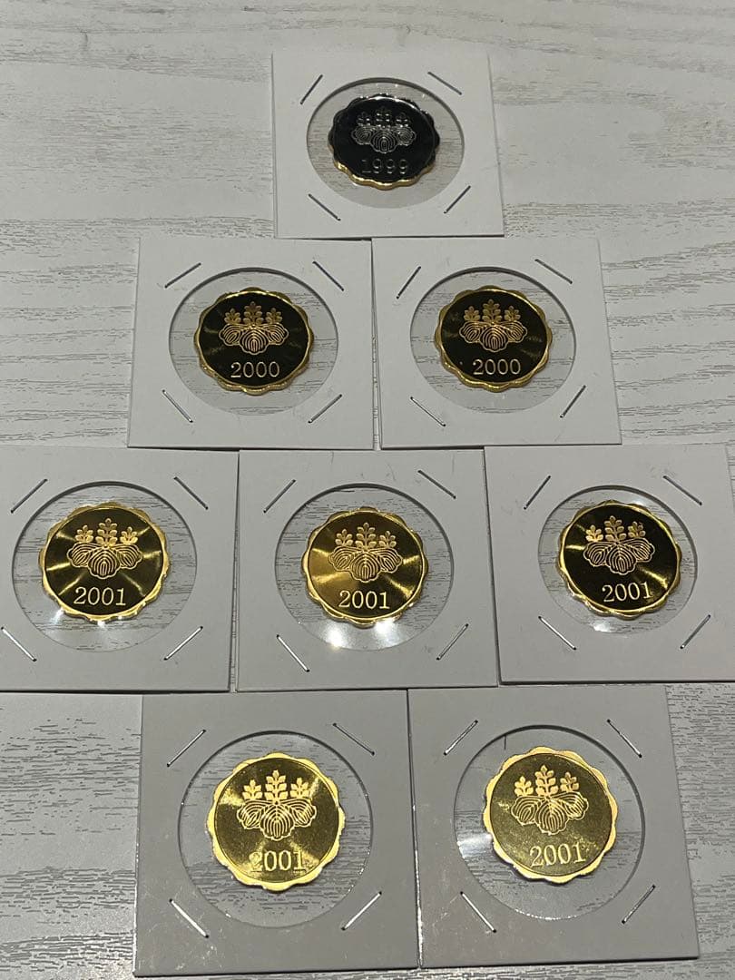 オール　プルーフ貨幣セット　出し　純銀メダル 8枚　約56g 純銀年銘板