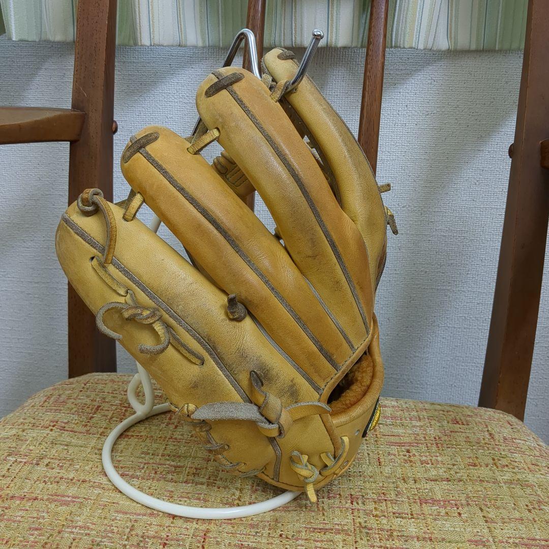 HAGA JAPAN 内野用 ミズノプロ 硬式用グローブ イエロー