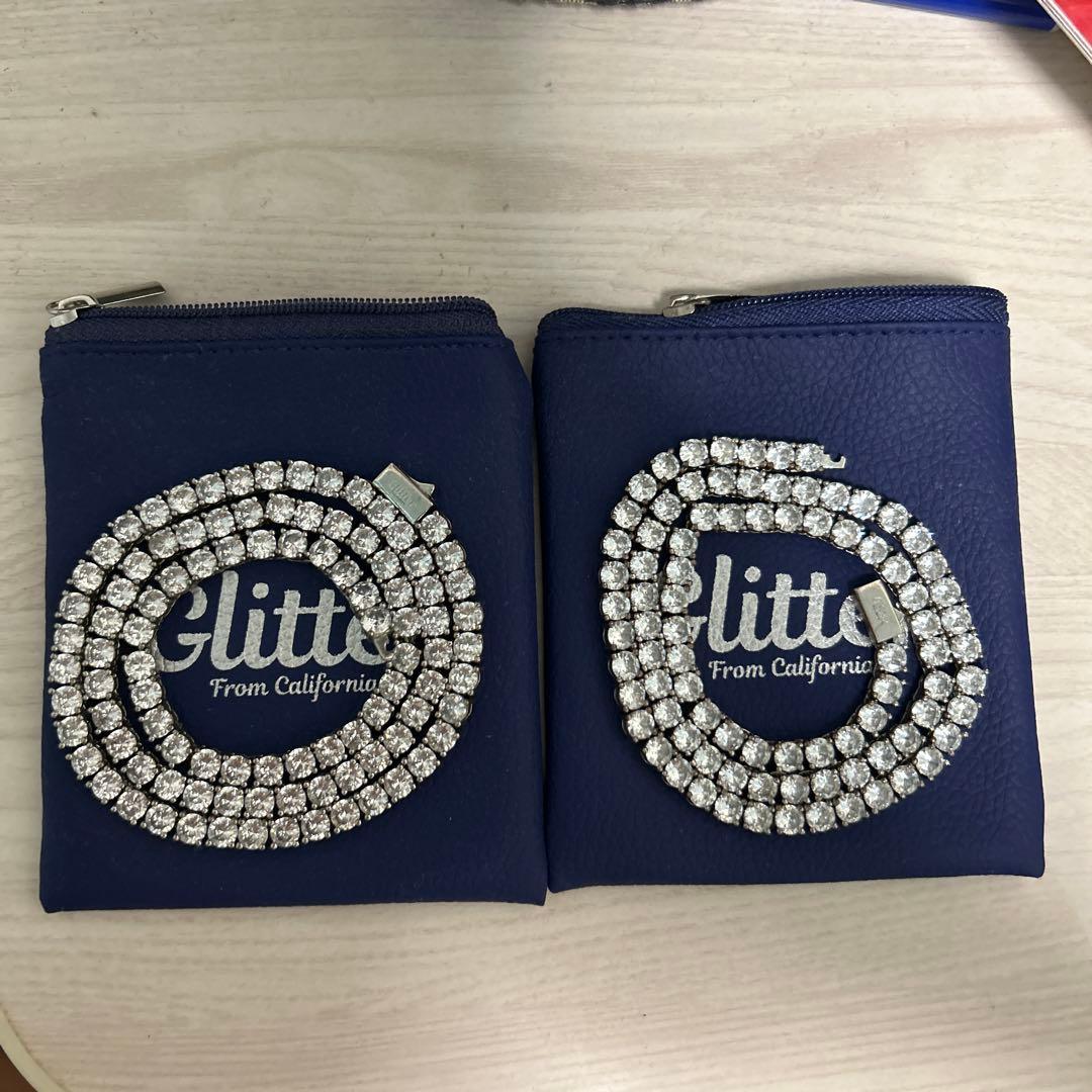 Glitter テニスチェーン5mm アバランチトップ付き