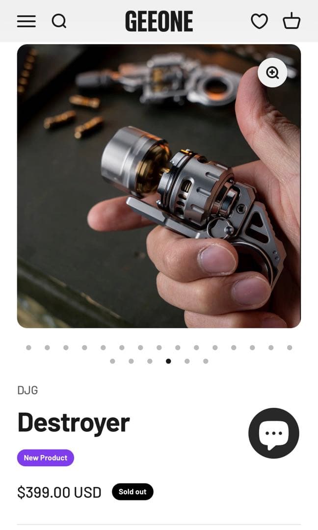 DJG Destroyer 「正規品」 フィジェットトイ　音叉内蔵　EDC