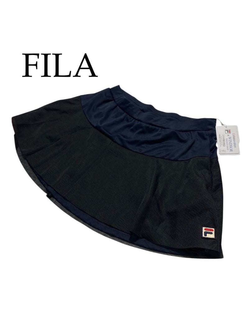 【未使用品タグ付き】FILA ネイビー テニススコート　L
