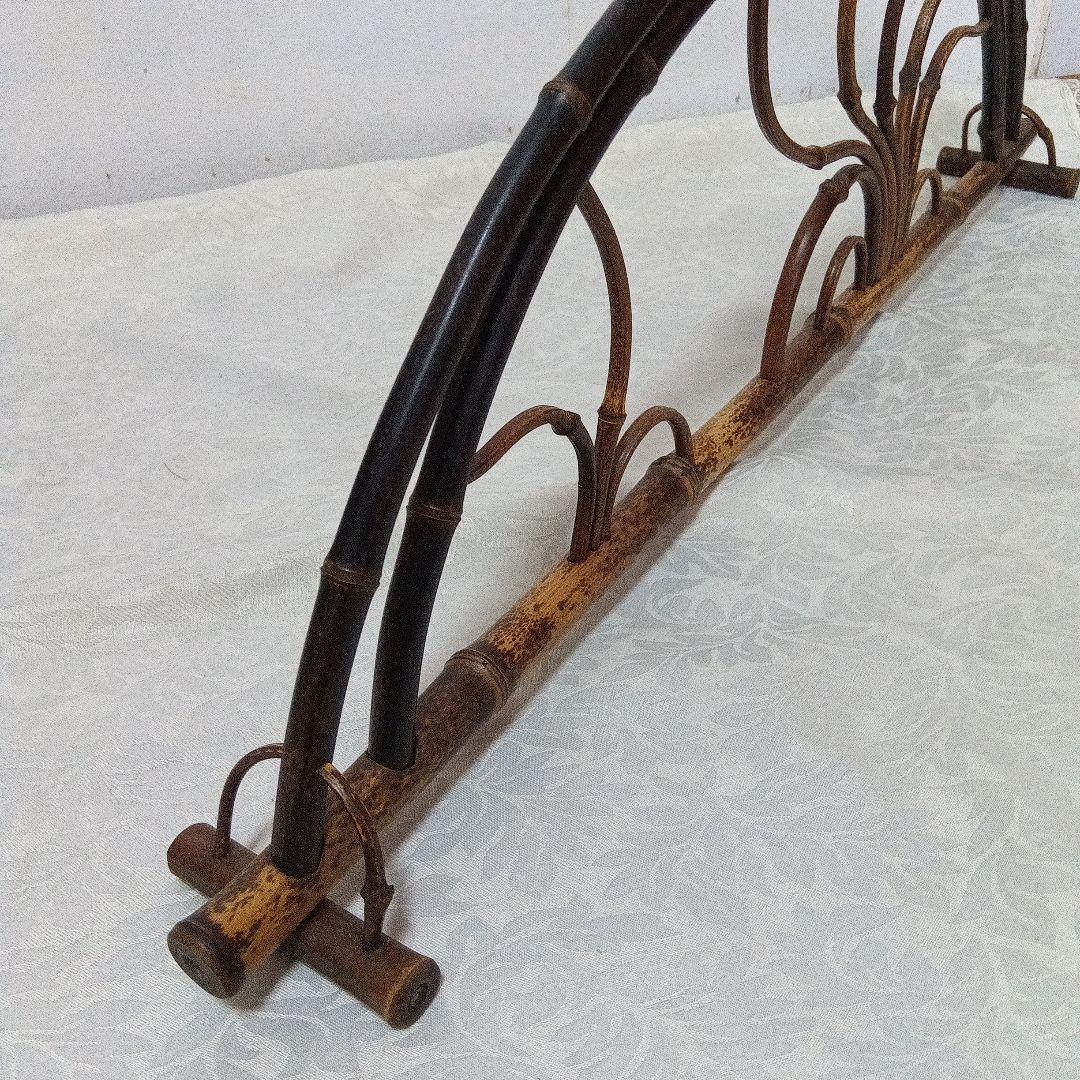 黒竹製　炉屏　氷烈組　煎茶道具