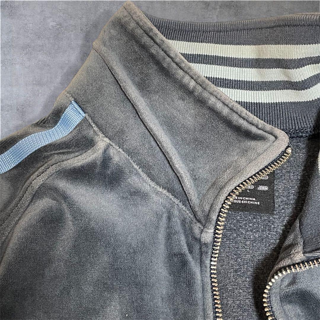 希少‼️adidas ベロアジャージ セットアップ 国旗タグ 上下 L