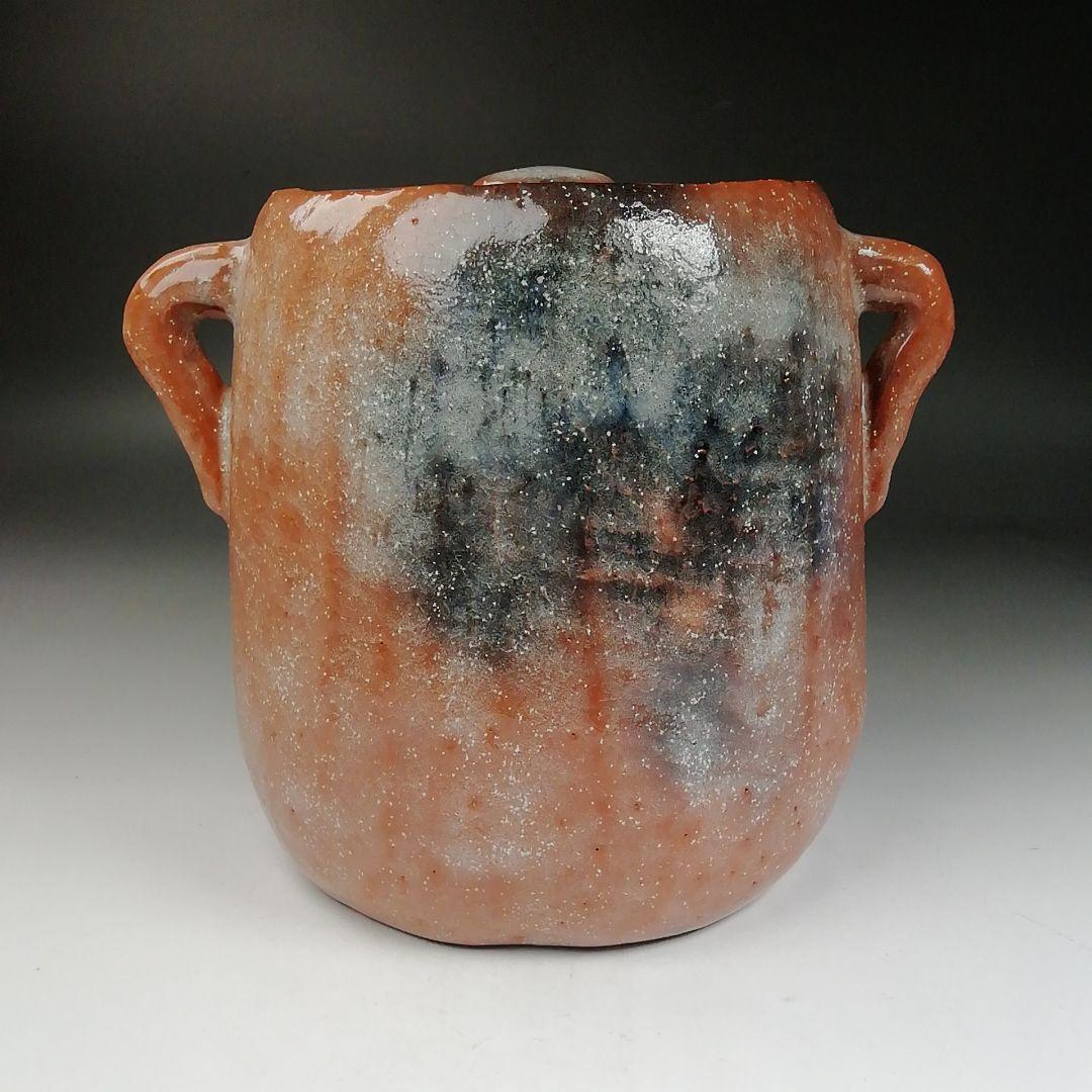 Ｔ９９４　水指　『赤楽　水指』『楽入 造』　共箱　茶道具