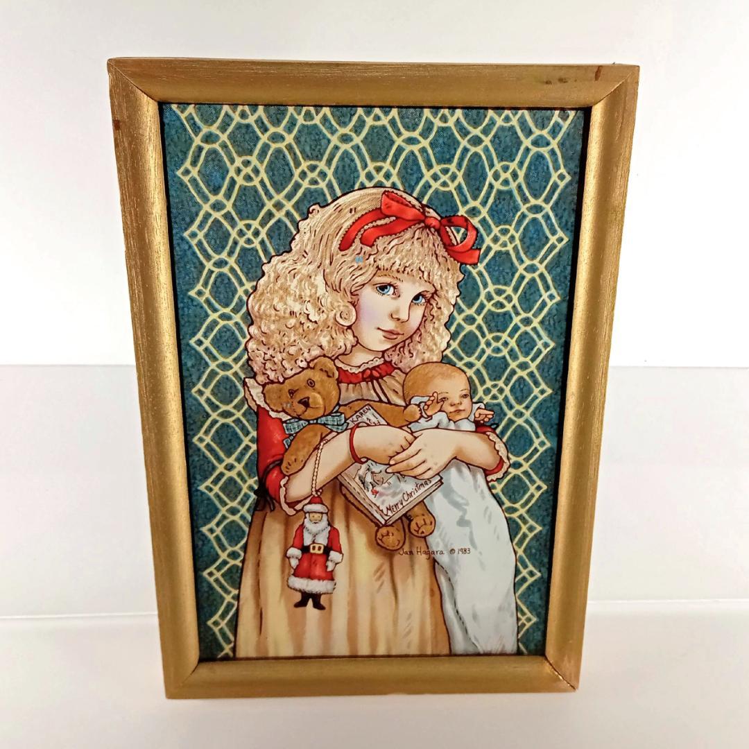 ジャン・ハガラ ステンドグラス 少女とお人形 キャロル グラスマスターズ社