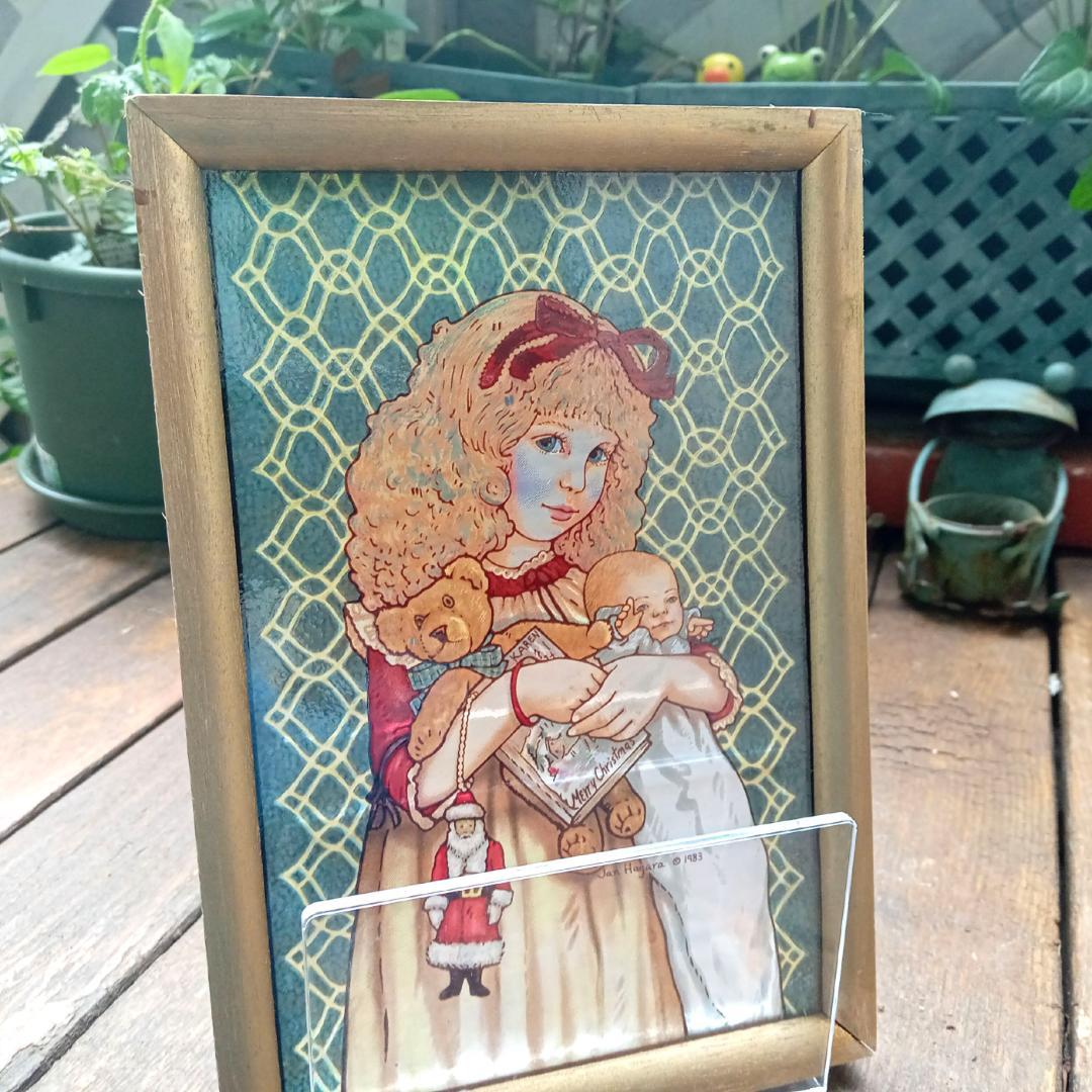 ジャン・ハガラ ステンドグラス 少女とお人形 キャロル グラスマスターズ社