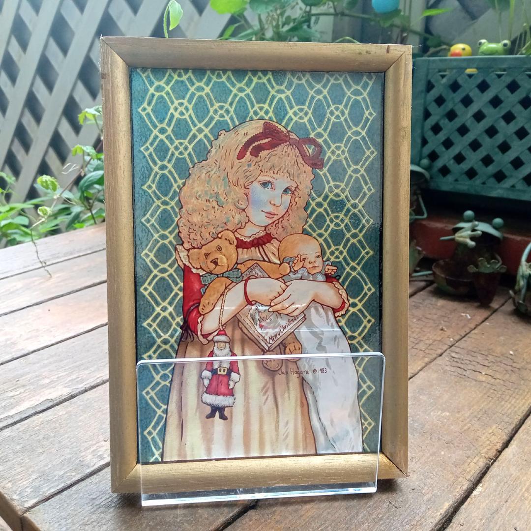 ジャン・ハガラ ステンドグラス 少女とお人形 キャロル グラスマスターズ社