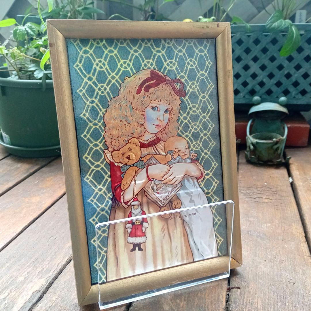 ジャン・ハガラ ステンドグラス 少女とお人形 キャロル グラスマスターズ社