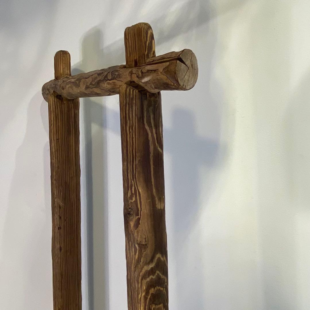 古い木製の梯子 ディスプレイ アンティーク