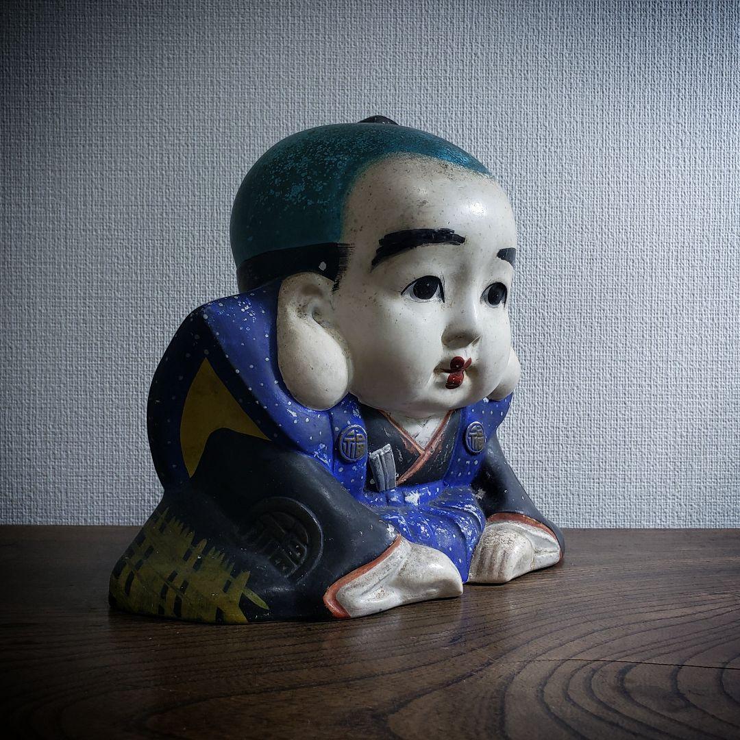 福助　縁起物　傷汚れあり　明治　大正ロマン　陶器　焼き物　上手物