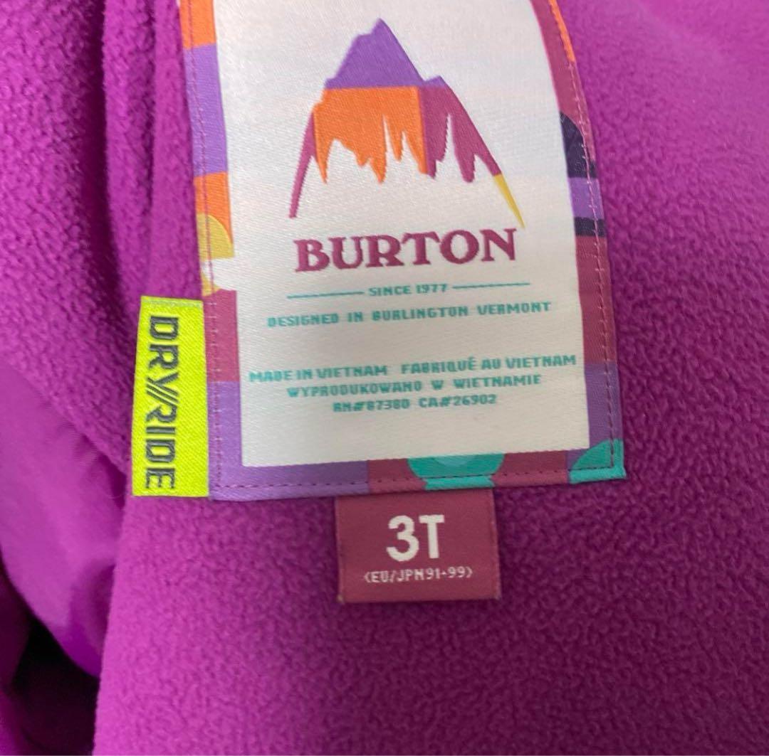 【95cm】　BURTON キッズ スノーボードウエア 上下 3T ビブパンツ