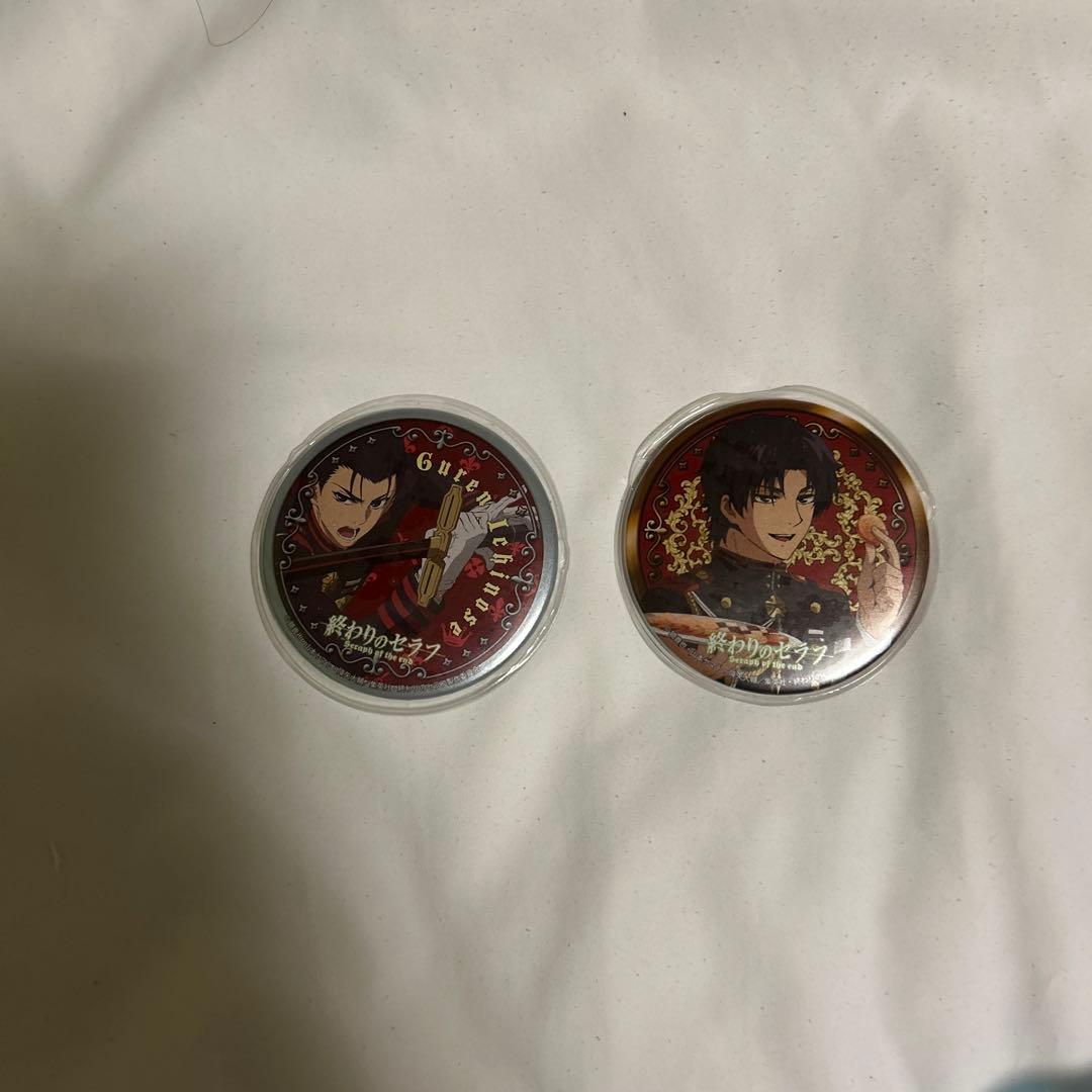 一瀬グレン　終わりのセラフ　パール紙缶バッジ　2つセット