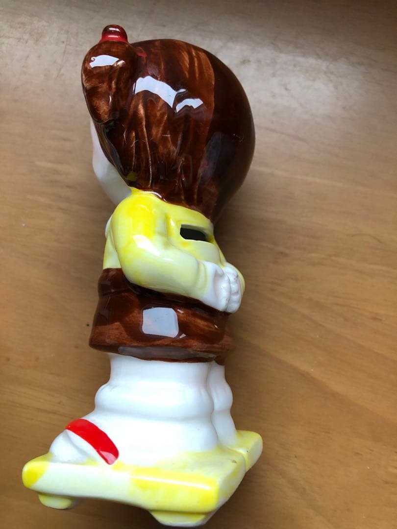 最終値下げ　希少！美品　じゃりン子チエ貯金箱　陶器製