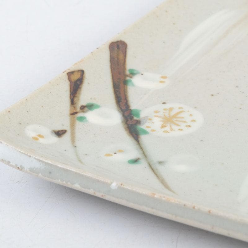 和食器　茶懐石　幸兵衛窯　絵変四方皿　銘々皿　五客　共箱　N　9375