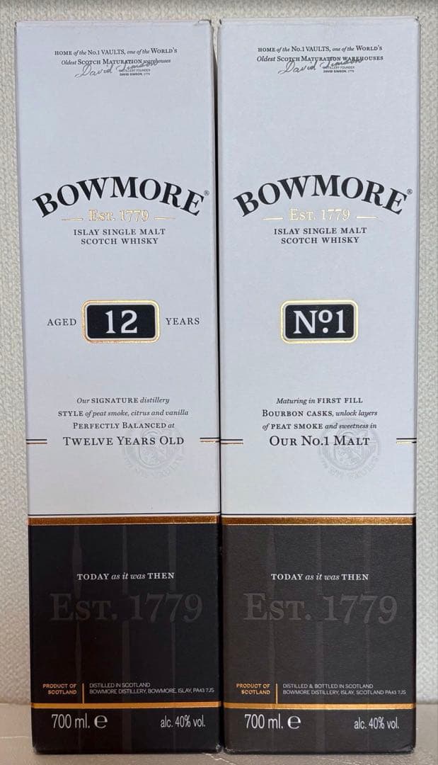 BOWMORE 12年 & No.1 セット 700ml×2
