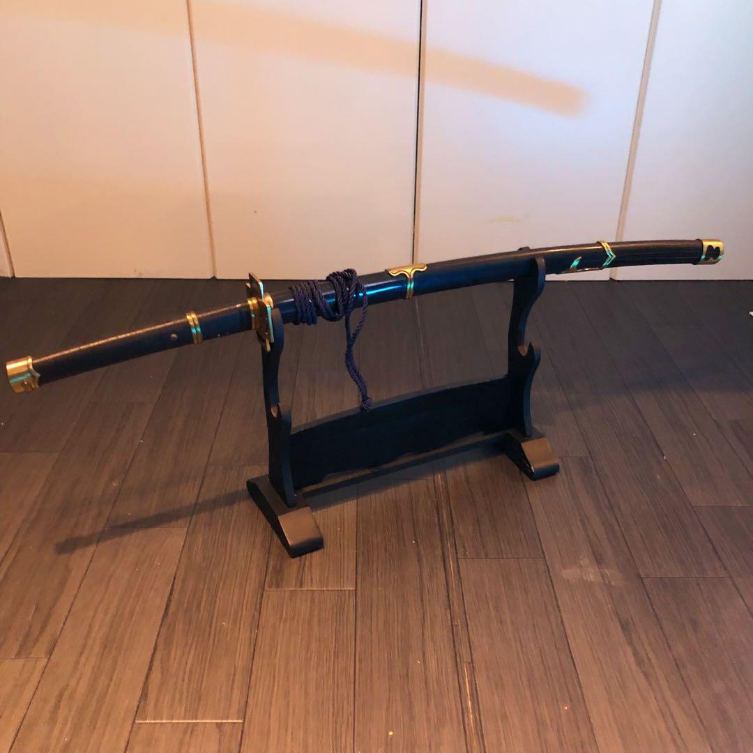 模造刀　刀　雪走　二代鬼徹　虎徹　金鍔黒漆拵え　ワンピース