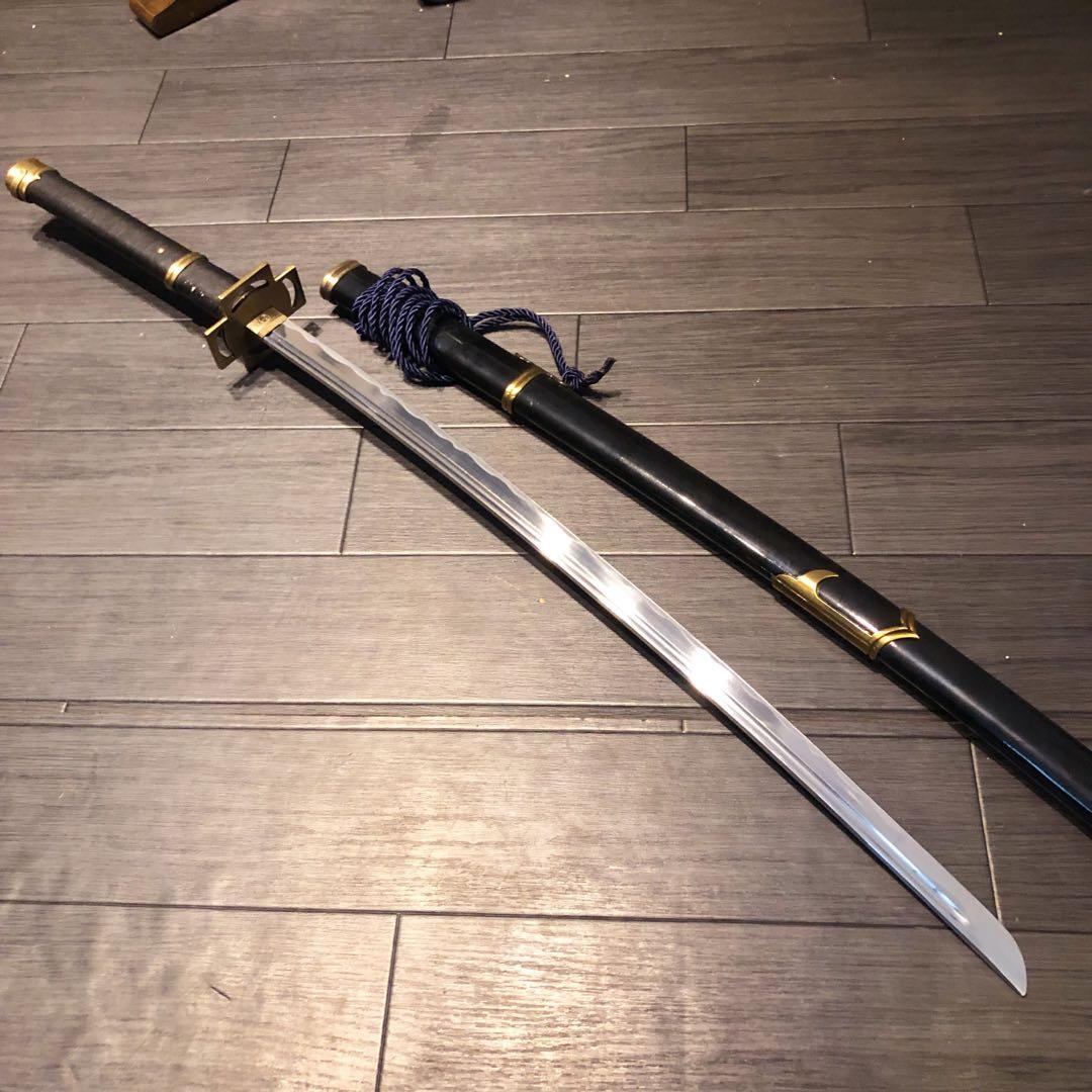 模造刀　刀　雪走　二代鬼徹　虎徹　金鍔黒漆拵え　ワンピース