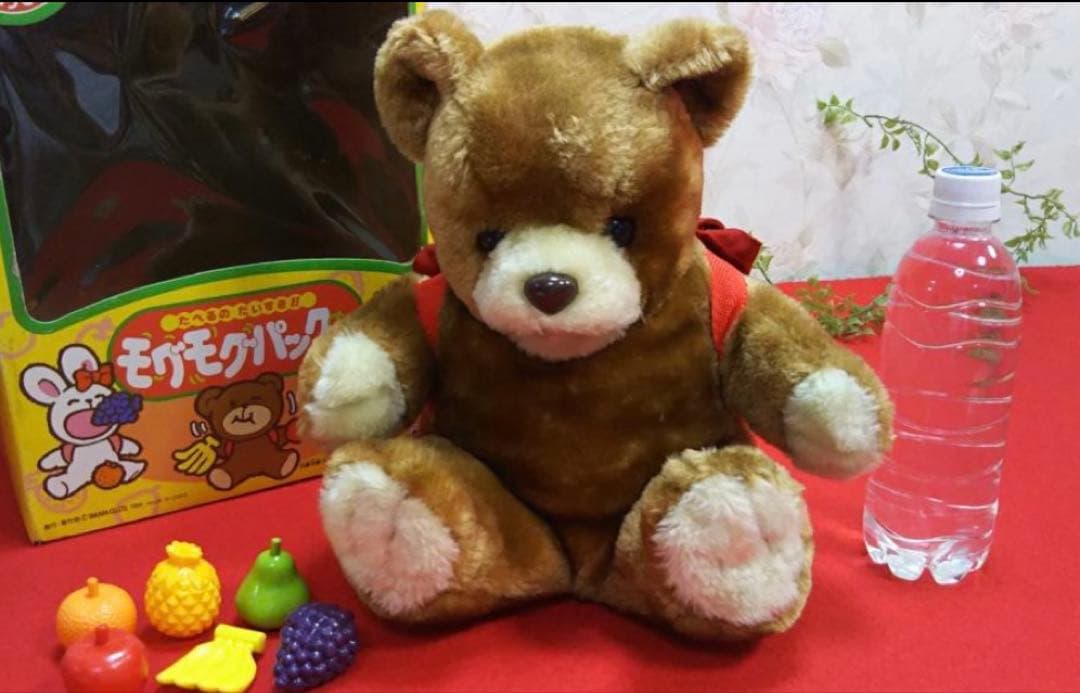 ぬいぐるみクマ タカラ　たべるの大好き！!　モグモグパックン　ぬいぐるみ