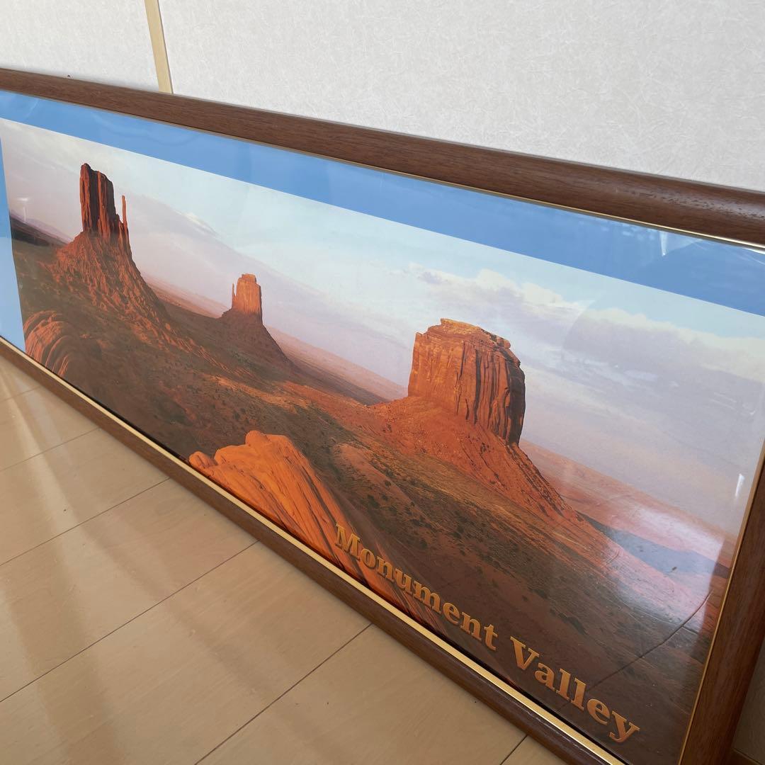 アメリカ　モニュメントバレー　巨大ポスター　額入り　額縁　海外インテリア