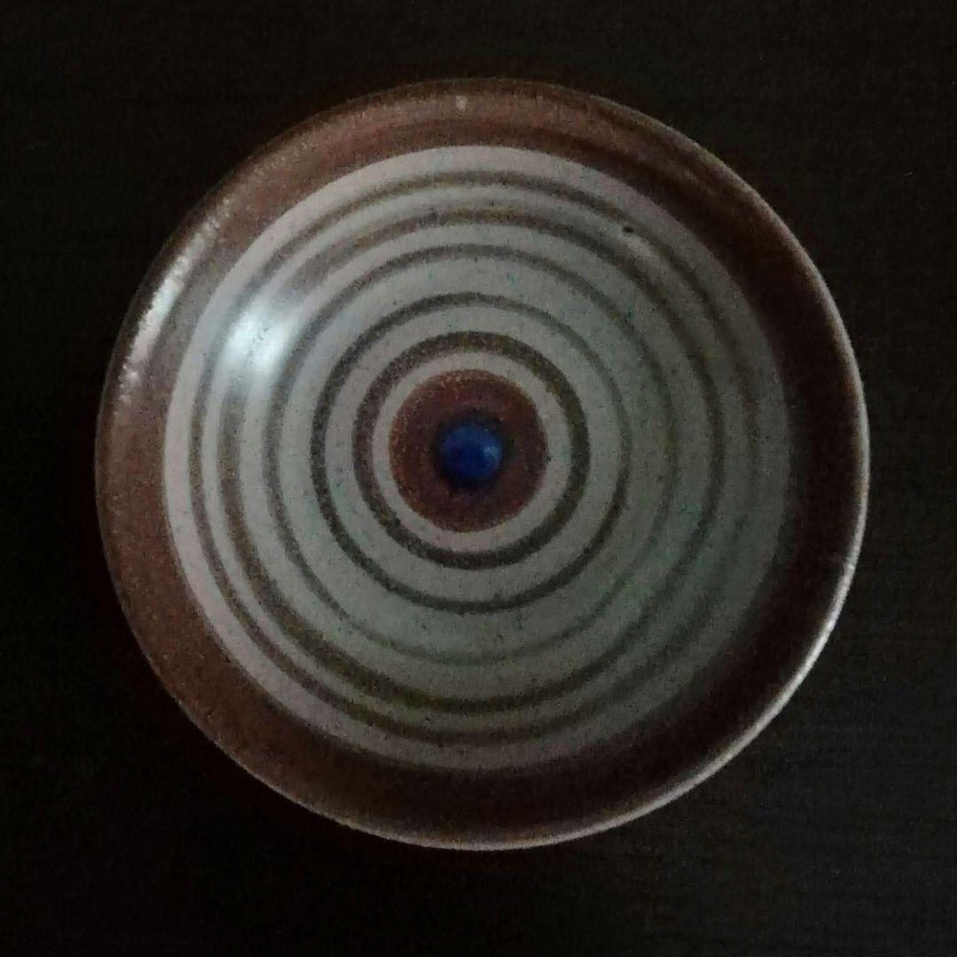 超レア　逸品　マジョリカ古窯　色絵輪線紋小皿　10客　明治期　時代箱付き