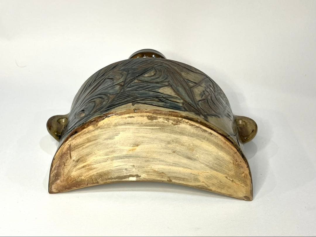 【人間国宝】金城次郎 壺屋焼 海老 魚 文 抱瓶